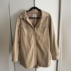 Faux-Leather Shacket